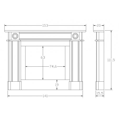 Портал для камина Carmona CM-64_1 Портал для камина Carmona CM-64_1