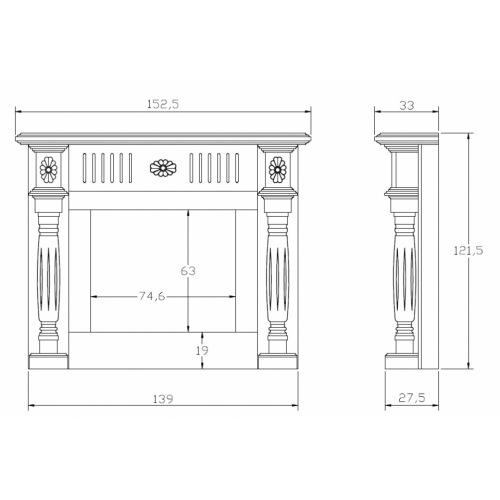 Портал для камина Carmona CM-59_1 Портал для камина Carmona CM-59_1
