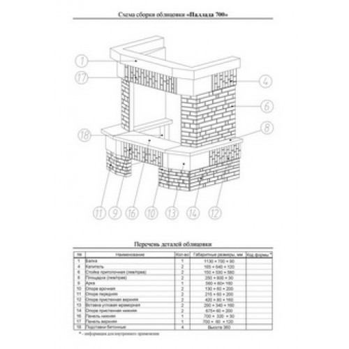 Каминная облицовка Мета ПАЛЛАДА_2 Каминная облицовка Мета ПАЛЛАДА_2