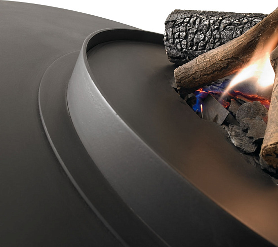 Камин Diamante, центральный, со стеклом, черный (Traforart)_2 Камин Diamante, центральный, со стеклом, черный (Traforart)_2